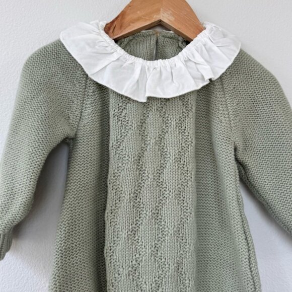 Green Knit Baby Romper size 3-6 months - Picture 5 of 6